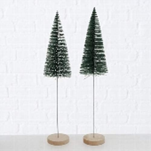 BOLTZE Deko Baum Bäumchen Dekoaufsteller H 40 cm grün Kunststoff 2er Set
