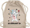 Turnbeutel Rucksack - Party & Alkohol Damen - Es eskaliert eh Einhorn mit Weinglas - Unisize - Naturweiß - einhornrucksack saufrucksack sauf wein beutel geschenke für weintrinker festival clothes