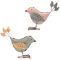 Gaobei Kleintier-Statuen aus Metall, dekorative kleine süße Liebhaber, Singvogel Singvogel, Statue, Heimdekoration, rost/braun (2 Stück Metallvogel)
