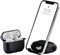 AirStand - AirPods Pro Case Cover mit unsichtbarem Telefonständer, kompatibel mit AirPods Pro, voller Schutz TPU & PC stoßfestes Gehäuse mit Schlüsselanhänger Karabiner (Schwarz)