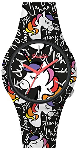 Doodle Watch Damenuhr Graphics Mood Einhorn mit Silikonband 35 MM DO35026
