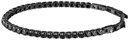 Maserati Jewels Herren Armband aus Stahl,Zirkone,IP schwarz - JM222AVC02