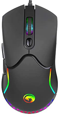 Marvo M359 800-3200 DPI Gaming-Maus mit RGB-Beleuchtung, Schwarz