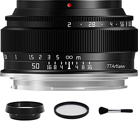 TTArtisan Obiettivo verticale manuale F2 Full Frame da 50 mm con grande apertura per fotocamera mirrorless Nikon Z Mount Z5 Z6 Z7 Z6II MarkII Z7II Zfc Z0 Z9 nero