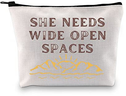 JTOUK Country Music Band inspirierte Reißverschlusstasche Country Music Lovers Gift Song Lyrics Gift for D Chicks Fans, She Needs Bag EU, Kosmetiktasche mit Aufdruck