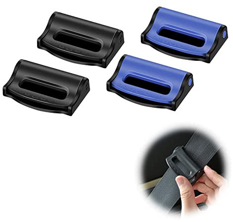 KARELLS Clip di Posizionamento per Cintura di Sicurezza, Ferma Cinture di Sicurezza Auto, 2 Paia Regola Cinture di Sicurezza Blocco Cintura, Clip per Cintura di Sicurezza per Auto, Universale
