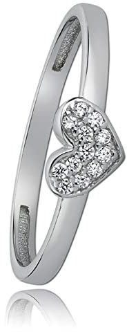 Balia Ring für Damen gefertigt aus 333 Weißgold mit Zirkonia BGR009W58 Gold Ring