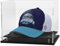 WANLIAN Transparente Hut-Vitrine für Baseball, Fußball oder Snapback-Kappen, Mini-Helm, Baseballkappen-Vitrine mit Metallfüßen