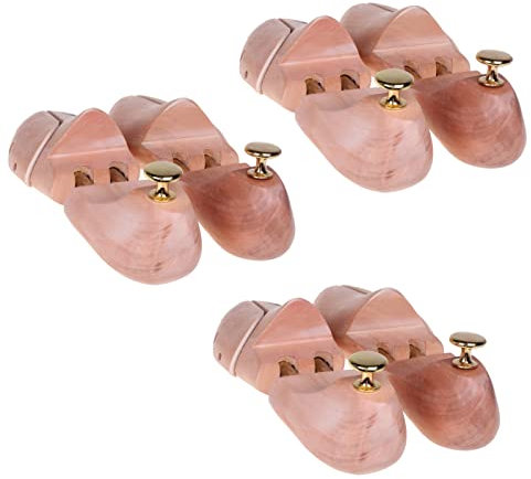 HIMRY® 3 Paia | TENDISCARPE Legno naturale, orma per scarpe, Unisex forme di scarpe, tendiscarpe in legno forma per Calzature 41 - Calzature 42, KXB6000-41-3P