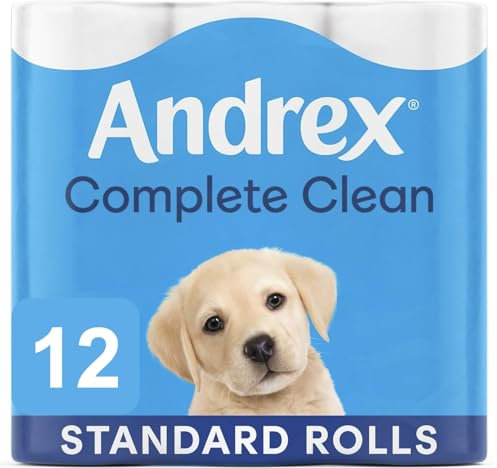 Andrex Classic Complete Clean Toilet Tissue, 12 Rolls