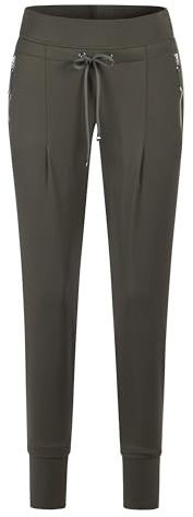 Raffaello Rossi Damen Schlupf Hose Otti Jersey, Farbe:Olive, Größe:46