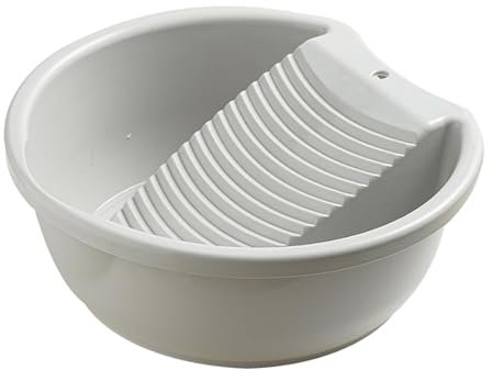 Gralara Bacinella per Vestiti per Lavare Le Mani, Forniture per Il Bucato, Bacinella per Vestiti Antiscivolo, Grigio