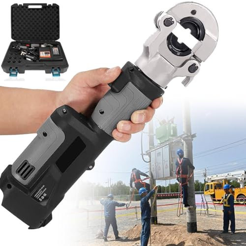 Outil de sertissage hydraulique électrique, gamme 16 mm² à 300 mm² Pince à sertir hydraulique pour cosses de câble Pince à sertir hydraulique Outil de cosse de borne de fil alimenté par batterie