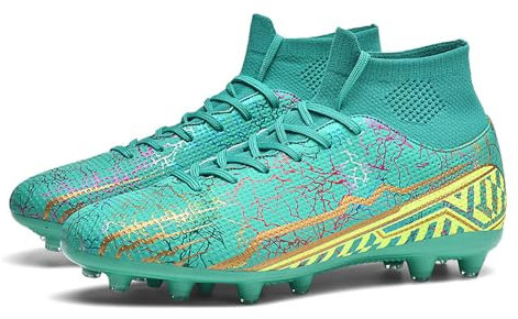 Hixingo Zapatillas de Fútbol Hombre, Botas de Fútbol Caña Alta Tacos para Niños Jóvenes Unisexo Zapatillas de Fútbol Aire Libre Profesionales Entrenamiento Calzado de Deporte