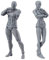 Obelunrp Künstler Manikins, 2pcs 5,9inch poable Drawing Schaufensterpuppe, Zeichnen von Figuren Modell für Künstler Studenten (männliche+weiblich)
