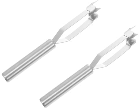 IMIKEYA 2 Stk Ananasmesser Ananasschäler Obstschäler Ananas-Werkzeug Ananas-Entferner-Clip Schälmesser Ananashautentferner Küchenwerkzeug Rostfreier Stahl Augenentferner Metall Hautschäler