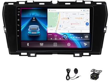 Plusfish 2 Din 9 Zoll Autoradio, Touchscreen Stereo, Bluetooth MP5-Player Für SsangYong Tivoli 2019~2021 Unterstützung Carplay/Auto/Lenkradsteuerung/FM Radio, Mit Rückfahrkamera,4g WiFi 6g+128g
