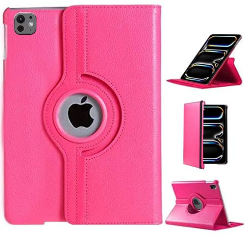 DN-Technology Custodia per iPad Pro 11 2024 (M4) per iPad Pro 11 pollici Custodia girevole a 360 ° Smart Folio Cover per Apple iPad Pro 11 pollici 2024 (M4) (rosa)