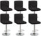Barhocker-Schonbezüge 6 Stück Barhocker Stuhlbezüge Stretch-Stuhlbezug mit Rückenlehne Barhockerbezüge Waschbarer Esszimmerstuhlbezüge Hohe Barhocker Stuhlhussen für Bar Counter Café(Schwarz, 6 Stück)