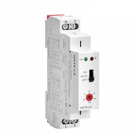 Hookurity relè a Tempo GRT8-LS/LM Interruttore Scale Ritardo Automatico spegnimento Interruttore Luce Relè AC230V 16A Relè Controllo Luce Interruttore Timer Scale(GRT8-LM AC230)
