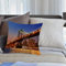 EMCLKS Designs Kissenbezug Männer/Frauen/Jungen/Mädchen Wohnzimmer Schlafzimmer Sofa Stuhl Kissenbezüge,New York, Manhattan Bridge mit Nachtlichtern über dem Hudson River Brooklyn, Blau Orang,40x40cm