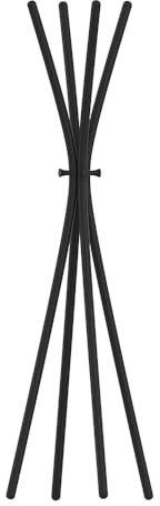MyUnilux TOTEM Portemanteau Noir 8 Patères 80 kg Résistant et Ergonomique