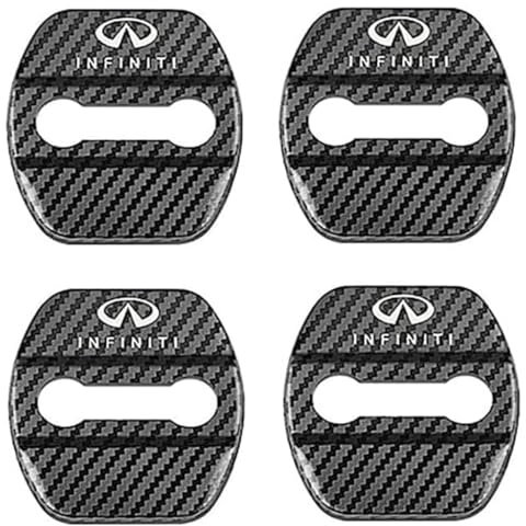 YPSWYYXC 4PCS Car Door Locks Protective Cover for Infiniti FX35 Q50 Q30 ESQ QX50 QX60 QX70 EX JX35 G35 G37 EX3, Car Doors Locks Stopper Guard Set Protective Cover Car Accessories
