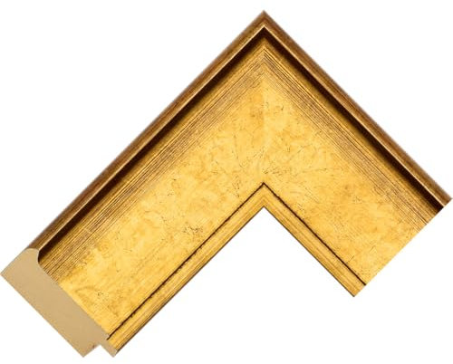 Customisable Bezel/Frame compatible with the Samsung Frame TV (65 inch) - Wide Gold Frames (Flat Gold Leaf 65mm)