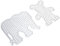 Hama Perlen 8251 Stiftplatten 2er Set für Maxi Bügelperlen mit Durchmesser 10 mm, Motive Elefant und Teddy in transparent, kreativer Bastelspaß für Groß und Klein