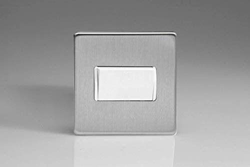 Varilight XDSFIWS Fan Isolator Switch White Brushed Steel