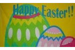 Frohe Ostern, Happy Easter Fahne Flagge Grösse 1,50 x 0,90m mit Ösen - FRIP –Versand®