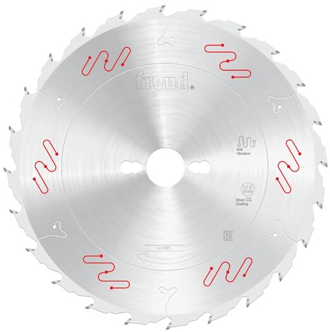 Freud LU1D01 Hartmetallklinge zum Schneiden von Massivholz, 250 mm, 24 Zähne, zum Schneiden von Massivholz