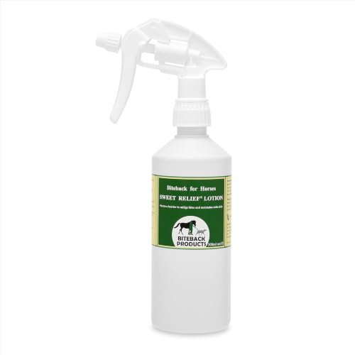 Biteback Products 'Sweet Relief'® Midge Barrier Spray for Itchy Horses - Benzyl Benzoate Formula, Soothes the Itch Cycle, Moisturises & Supports Hair Regrowth - 500ml