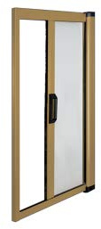 Moustiquaire Store/réductible horizontale pour porte de 160 x 250 cm bronze