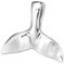 CLEVER SCHMUCK Silberner Anhänger Walfischflosse 20 x 17 mm beidseitig plastische Form glänzend Sterling Silber 925 in Geschenkfaltbox