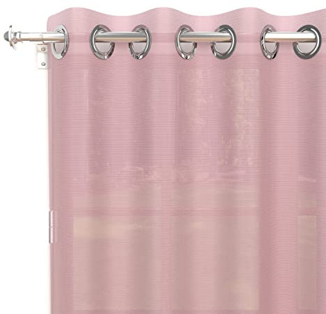 Soleil d'ocre Alix Tenda con occhielli, Rosa, 140 x 250 cm