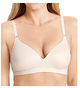 Warner's Womens Cloud 9 Super Soft Wireless Lightly Lined Comfort 1269 Bras, Sand Shell, 38D US