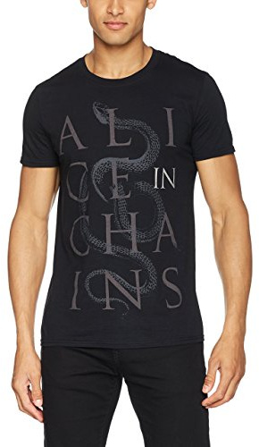 Alice In Chains Men's Alice Snakes Short Sleeve T-Shirt, Black, Small