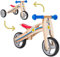BIKESTAR Mini Kinder Laufrad Holz Lauflernrad mit DREI Rädern für Jungen und Mädchen ab 1 – 1,5 Jahre | 2 in 1 Kinderlaufrad | Kleiner Sheriff | Risikofrei Testen