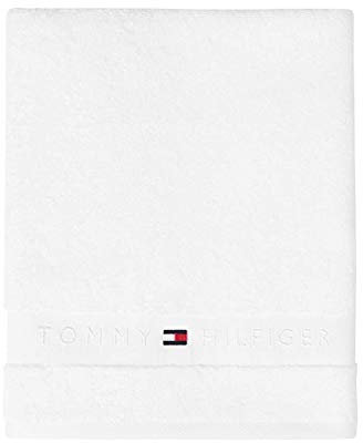 Tommy Hilfiger Handtücher Uni White, Badetuch 100x150 cm
