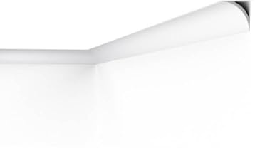 NOËL & MARQUET NE2 PURE NOMASTYL Deckenleiste 2m | Moderne Stuckleiste 60x60mm | Harmonische Hohlkehlleiste Ultraleicht Weiß | Deckenabschluss aus Polystyrol von NMC