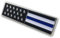 Pin's pour uniforme de ligne bleue avec drapeau américain, taille unique, taille unique, Émail