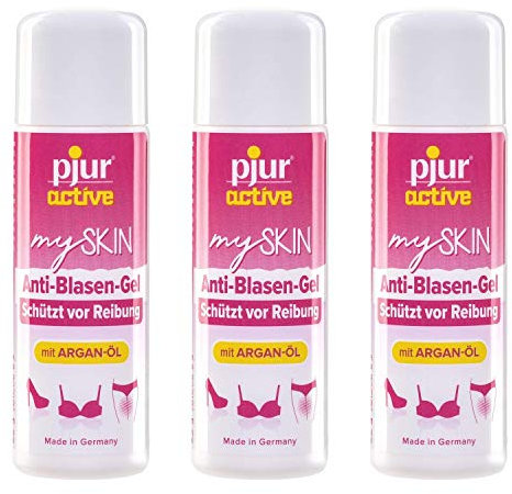 pjuractive mySKIN - Hautschutz-Gel für Frauen - Nie wieder Schmerzen durch Blasen und Reibung dank unsichtbarem Schutzfilm - 30ml (3er Pack)