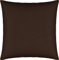 Erwin Müller Kuschelkissenbezug, Kissenhülle Single-Jersey Murnau - Dunkelbraun Größe 40x40 cm - bügelfrei, strapazierstark, elastisch, mit Reißverschluss