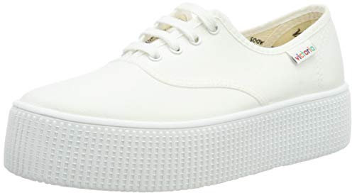 victoria Plataforma Basket 1915 Doble Lona 1116100-WOMEN para Mujer Blanco 36