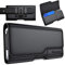 Stronden Holster for iPhone 15, 15 Pro, 14, 14 Pro, 13, 13 Pro, 12, 12 Pro, 11, XR - Leather Belt Case with Belt Clip [Magnetic Closure] Pouch w/Built in Card Holder (Fits Otterbox Commuter Case on)