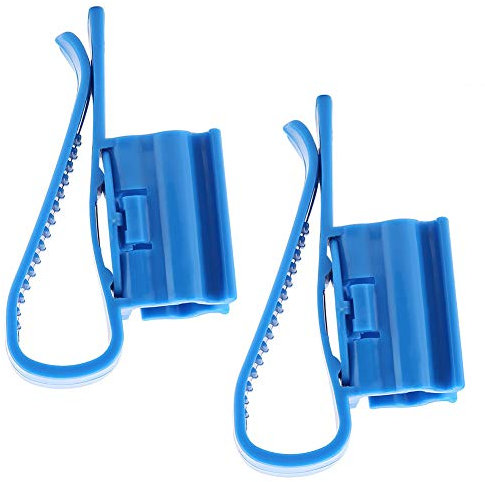 2Pcs Aquarium Hose Holder Multifunction Plastic Adjustable Fish Tank Mounting Clip Water Pipe Tube Clamp Hose Holder for 8mm to 16mm Hoses Blue