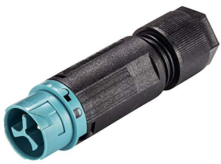 Wieland Mini Steckverbinder RST16I3 S S1 ZT4S A TB 3-polig Steckerteil Kodierung türkisblau Gehäuse schwarz