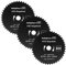 Lot de 3 lames de scie circulaire HSS 76 x 10 mm 60 dents Lame de scie circulaire pour mini scie circulaire
