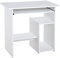 HOMCOM Scrivania Salvaspazio da Casa e Ufficio, Moderna Scrivania per Computer, Porta PC, Ripiano per CPU e Mensola per Tastiera Estraibile in Legno, 80x45x75cm, Bianco